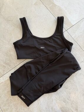 SET active espresso Leggings airluxe Activewear size medium